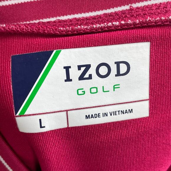 Izod Golf Skort Red White Striped Pull On Stretch Women's L Pockets Skirt - Picture 5 of 6